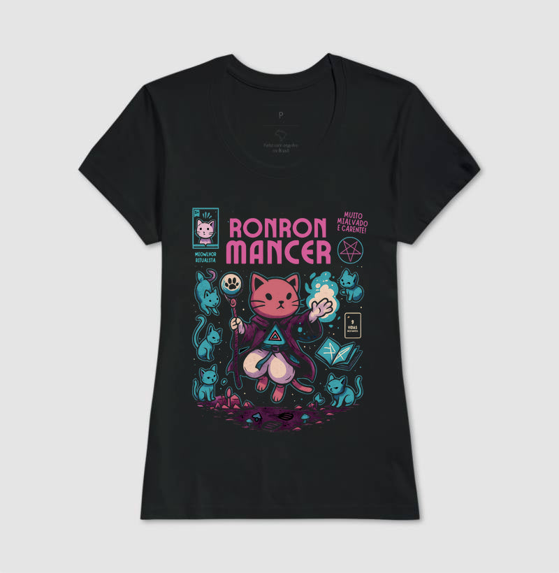 Camiseta RonronMancer Mialvado e Carente 100% Algodão