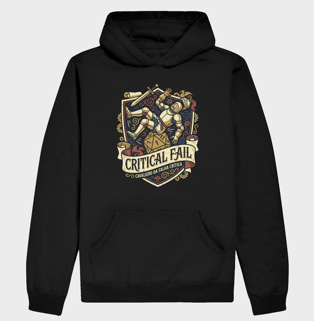 Moletom Critical Fail Cavaleiro Da Falha Crítica