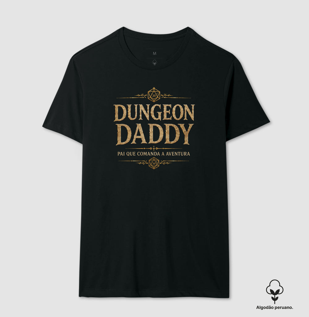 Camiseta RPG Dungeon Daddy Pai Que Comanda