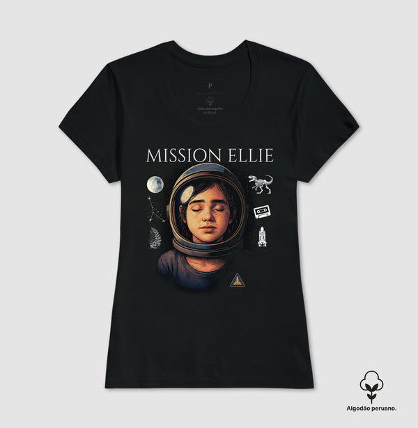 Camiseta The Last of Us Mission Ellie Algodão Peruano
