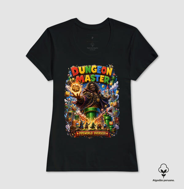 Camiseta RPG Dungeon Master Pipeworld Overseer Algodão Peruano