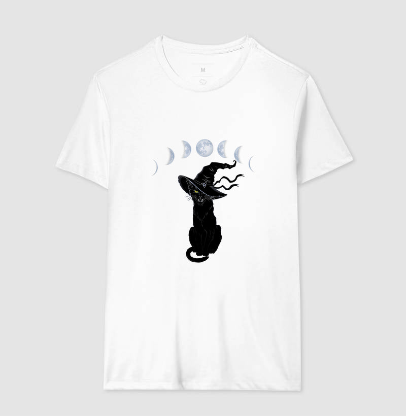 Camiseta  Gato Fases da Lua