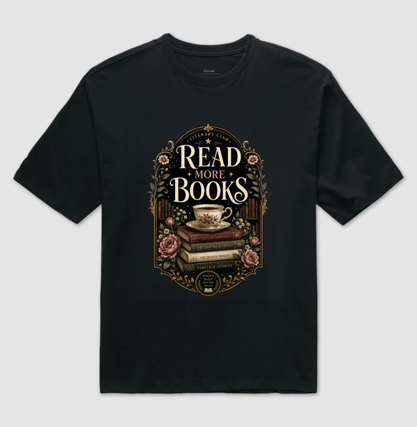 Camiseta Read More Books Oversized