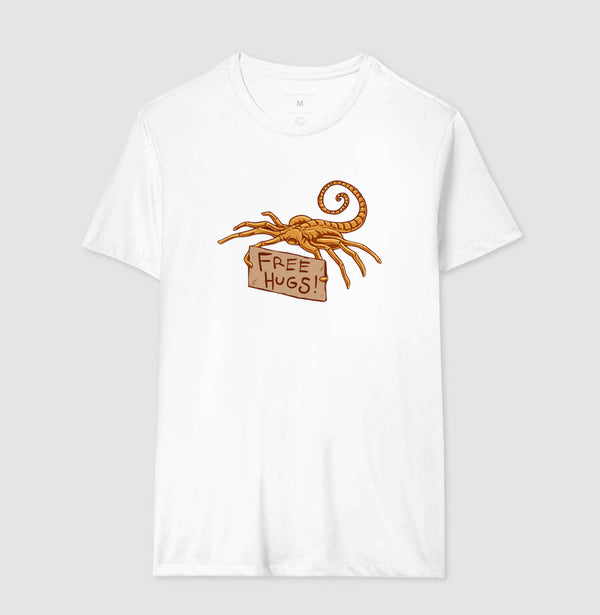 Camiseta Alien Free Hugs Coleção Horror Espacial