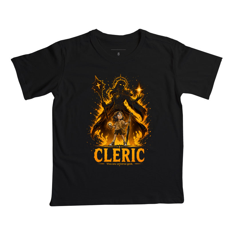 Camiseta Infantil RPG Pequena Cleric Vista Seu Universo Geek