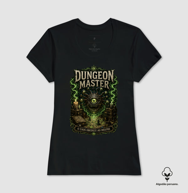 Camiseta RPG O Caos Obedece Ao Mestre Algodão Peruano