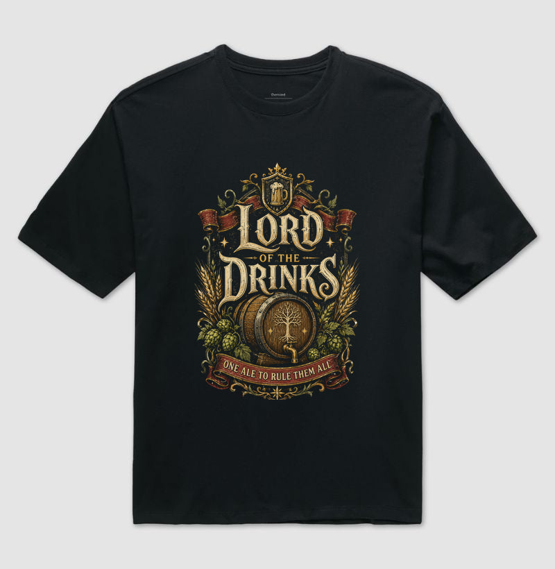 Camiseta Lord Of The Drinks Oversized