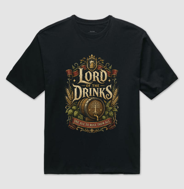 Camiseta Lord Of The Drinks Oversized