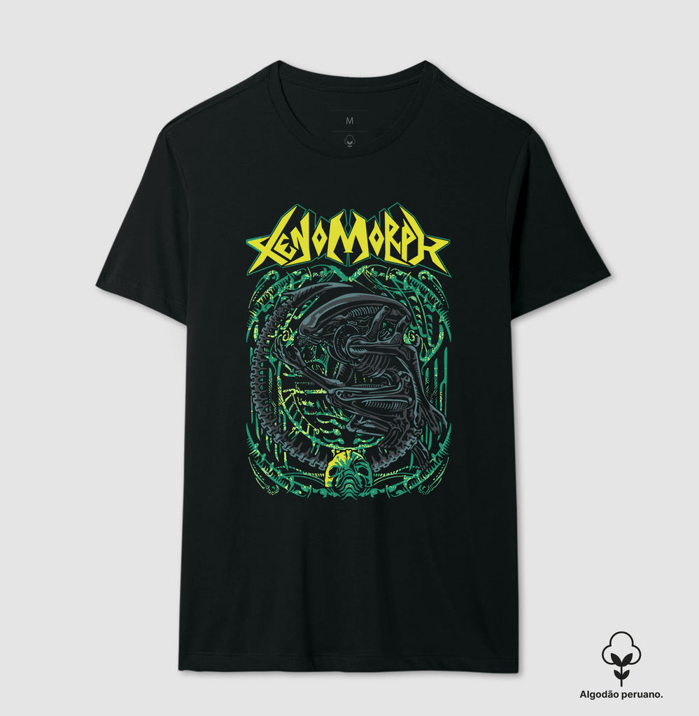 Camiseta Alien Xenomorph v2 Coleção Horror Espacial Algodão Peruano