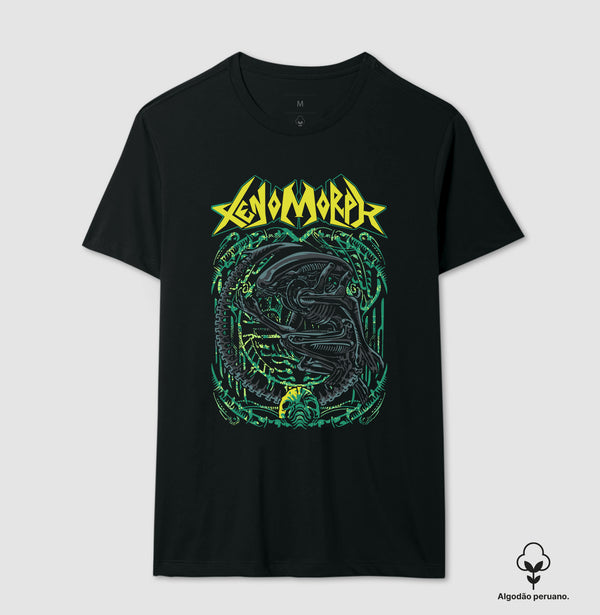 Camiseta Alien Xenomorph v2 Coleção Horror Espacial Algodão Peruano