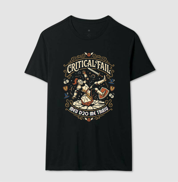 Camiseta RPG Critical Fail DnD