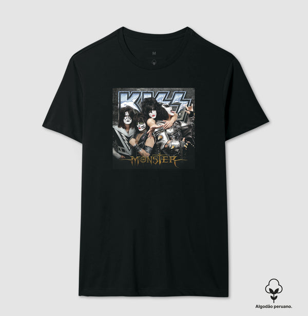 Camiseta Rock´n Roll Kiss Algodão Peruano
