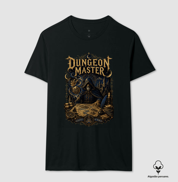 Camiseta RPG Dungeon Master Architect Of Worlds Algodão Peruano