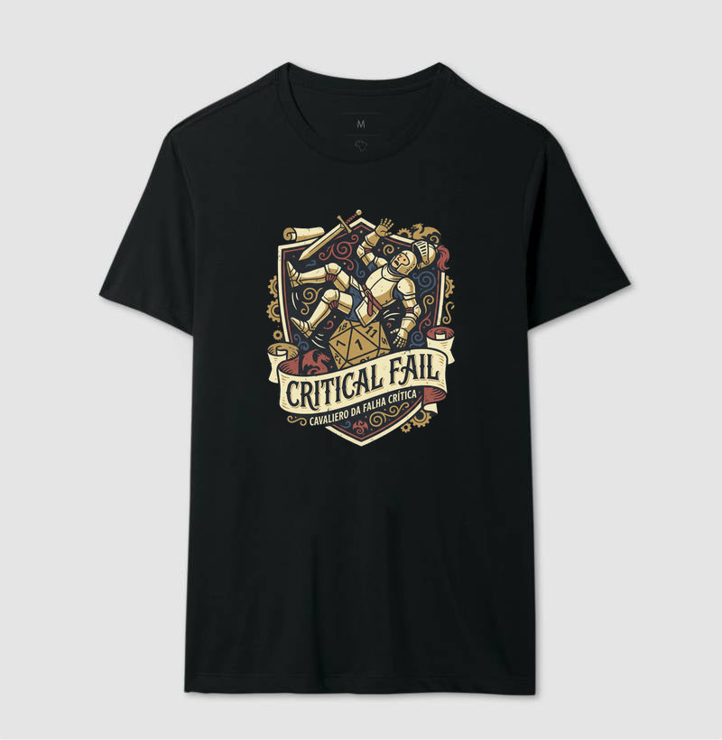 Camiseta RPG Critical Fail Cavaleiro Da Falha Crítica