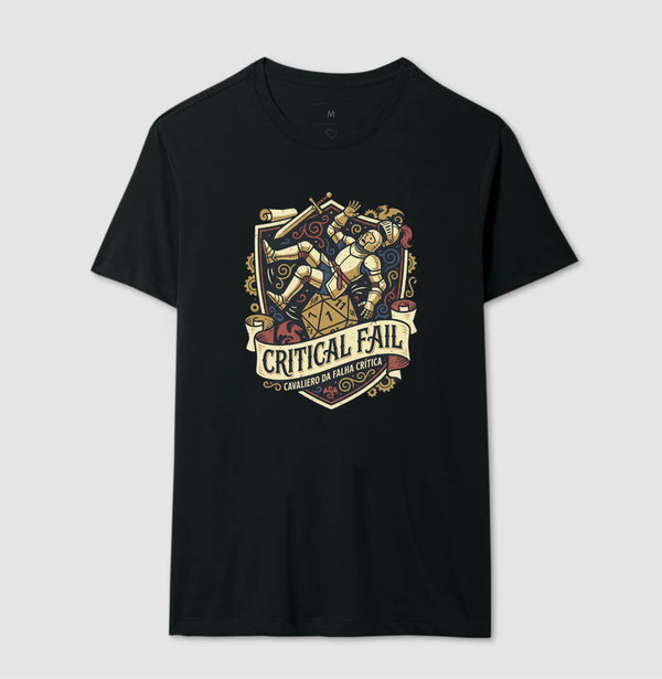 Camiseta RPG Critical Fail Cavaleiro Da Falha Crítica