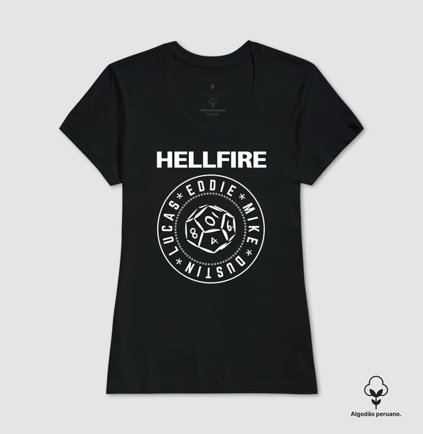 Camiseta Stranger Things Hellfire Club v2 Algodão Peruano