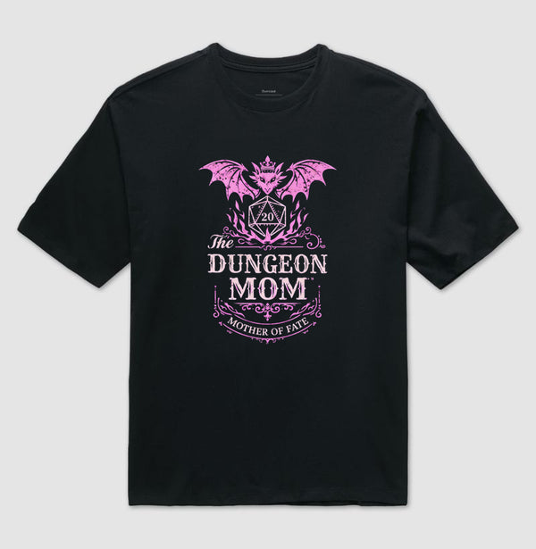 Camiseta RPG Oversized Dungeon Mom Mother Of Fate