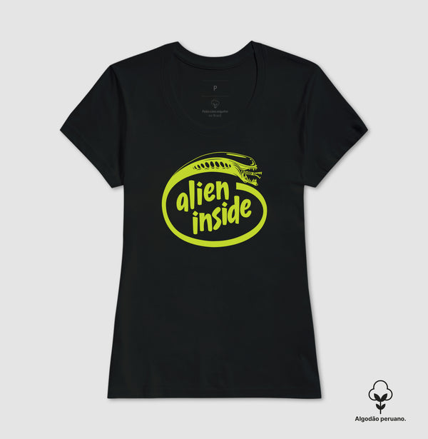 Camiseta Alien Inside Algodão Peruano