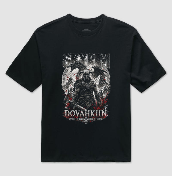 Camiseta Skyrim Dovahkiin Oversized