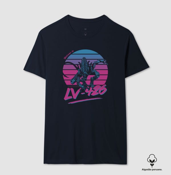 Camiseta Alien Lv 426 Coleção Horror Espacial Algodão Peruano