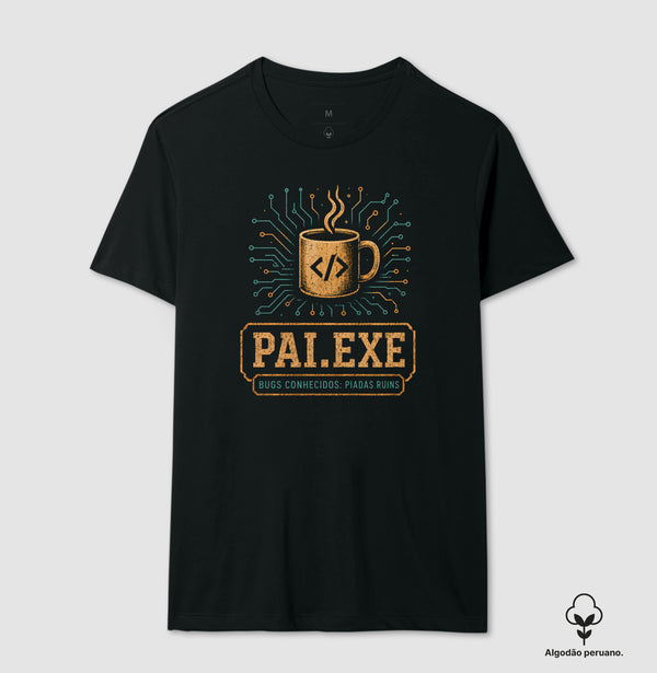Camiseta Programação Pai EXE Algodão Peruano
