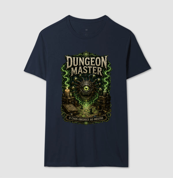 Camiseta RPG Dungeon Master O Caos Obedece Ao Mestre