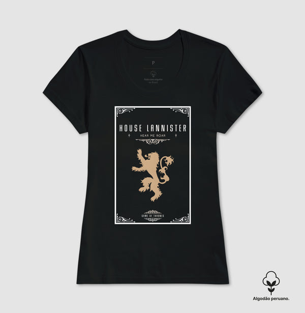 Camiseta Game of Thrones House Lannister Algodão Peruano