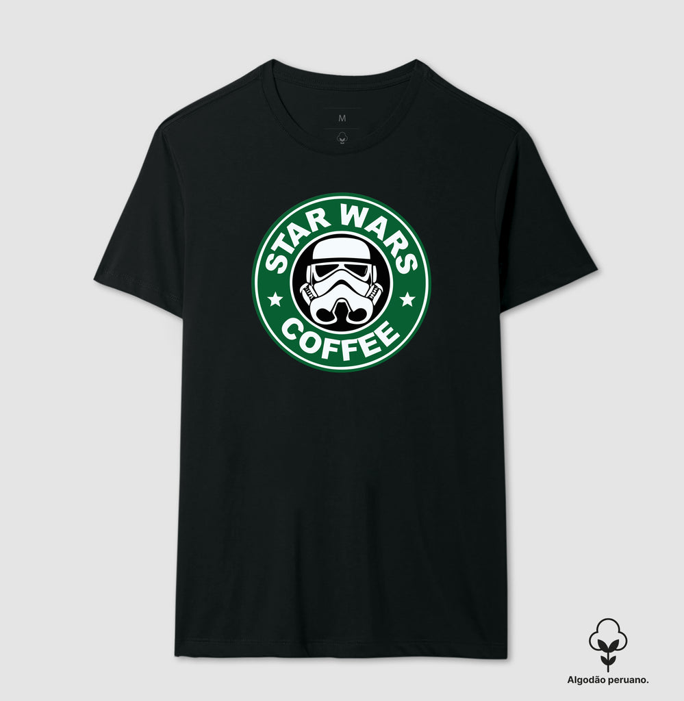 Camiseta Star Wars Coffee Algodão Peruano