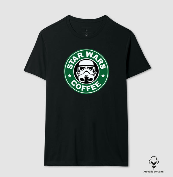 Camiseta Star Wars Coffee Algodão Peruano
