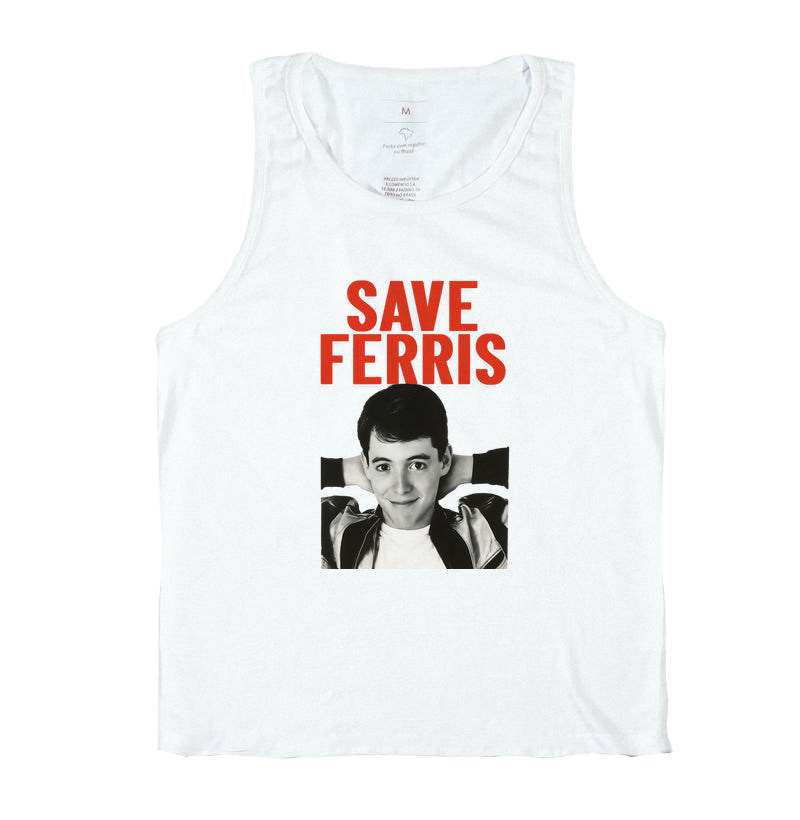 Regata Save Ferris Bueller's Day Off 100% Algodão