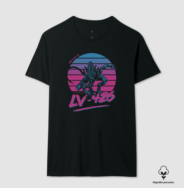 Camiseta Alien Lv 426 Coleção Horror Espacial Algodão Peruano