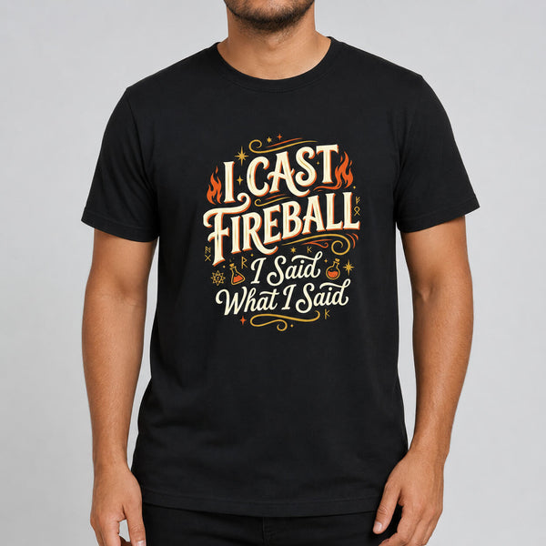 Camiseta RPG Mago I Cast Fireball