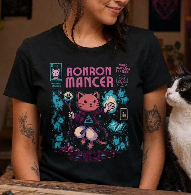 Camiseta RonronMancer Mialvado e Carente