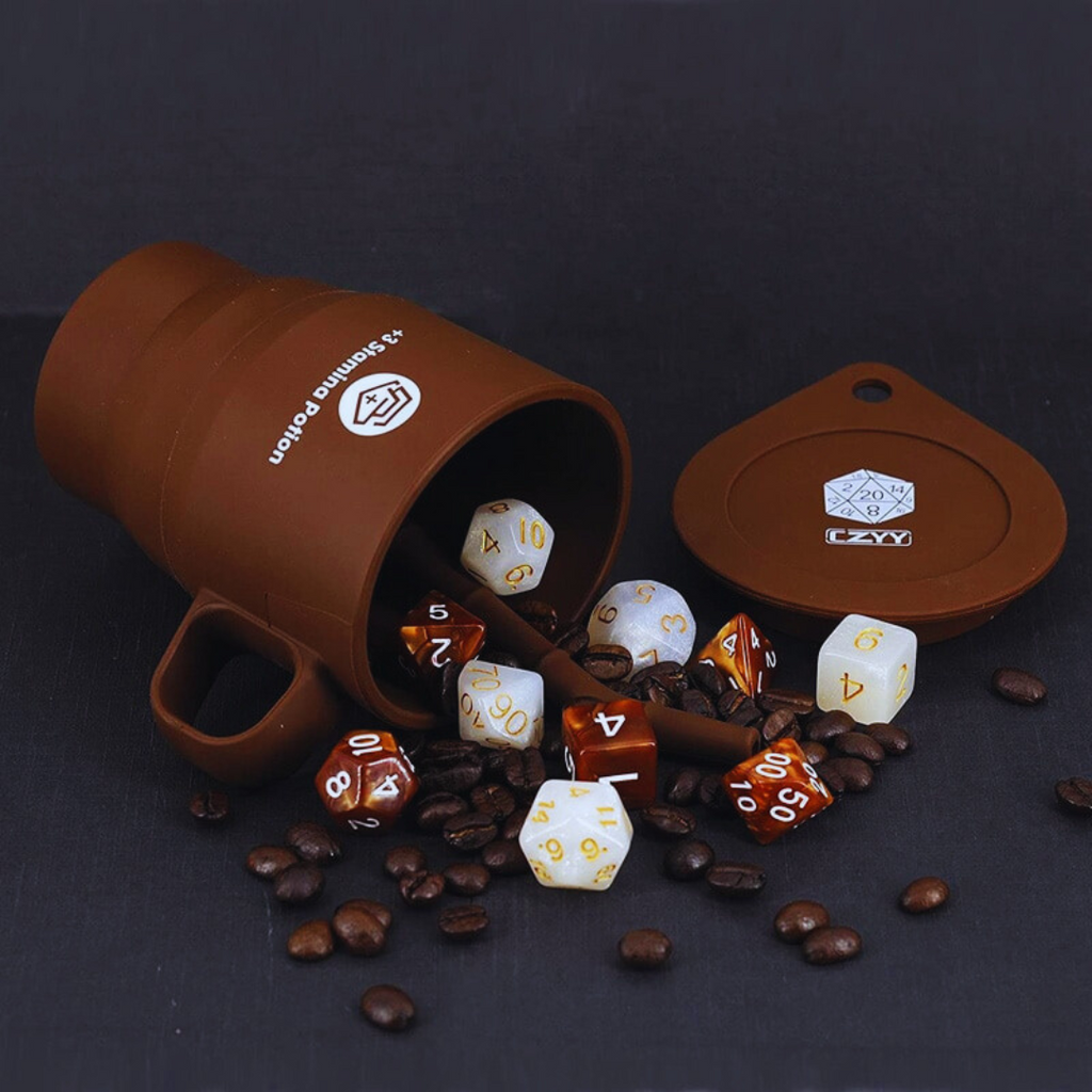 Caneca +3 Poção de Stamina com 14 Dados D&D - Socialnerd Presentes e Alianças Geek