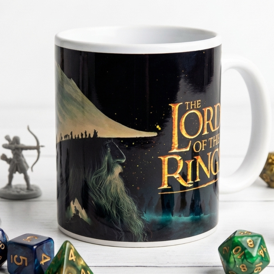 Caneca Gandalf Mago Branco Medieval Fantasia