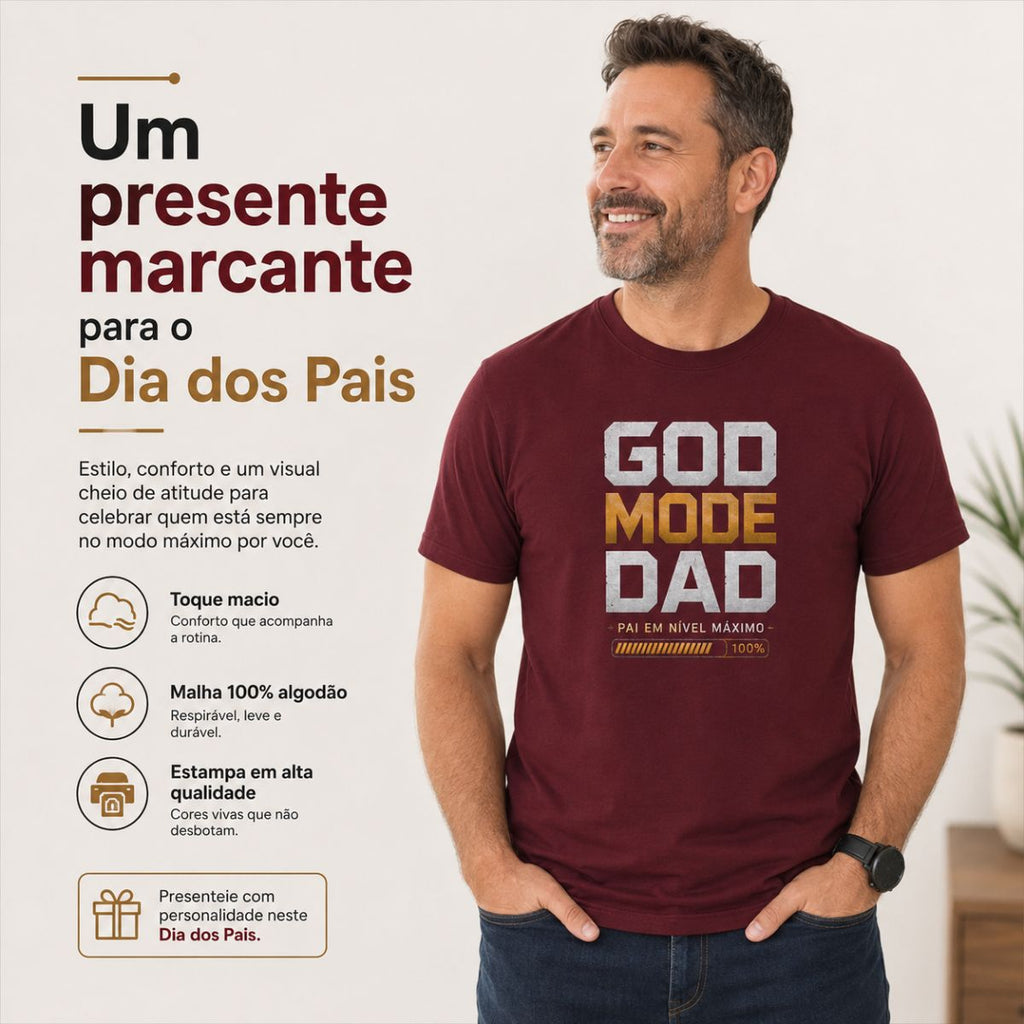 Camiseta Pai God Mode Dad