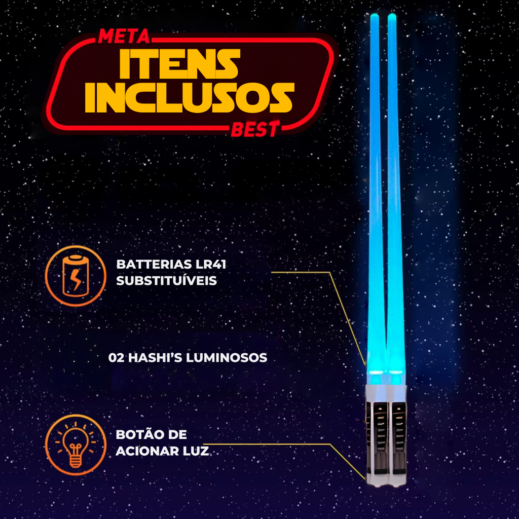 Hashi Luminoso Sabre de Luz Presente Geek Perfeito