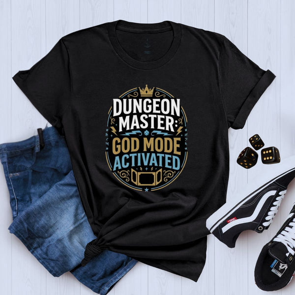 Camiseta RPG Dungeon Master God Mode Activated
