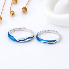 Alianças de Namoro Encanto Azul Prata 925