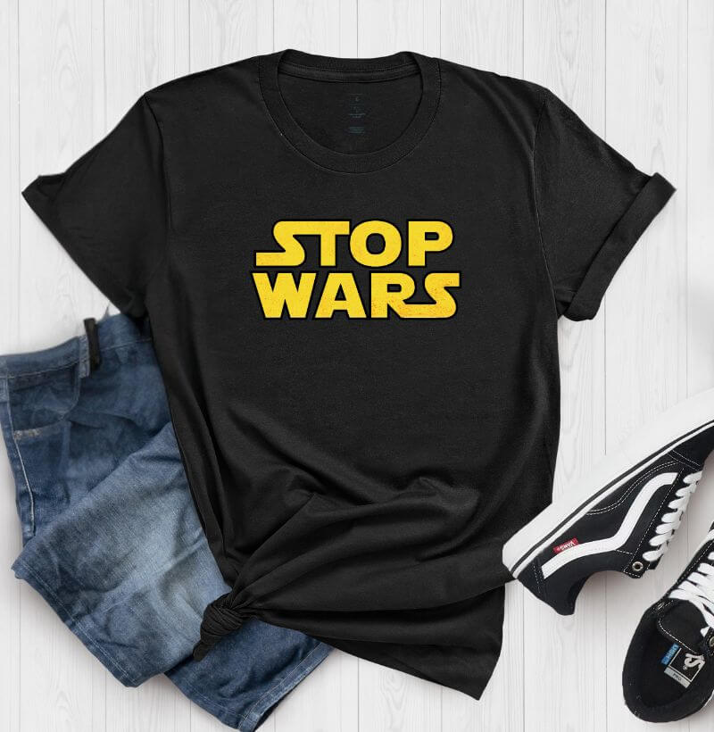 Camiseta Star Wars Stop Wars: Paz na Galáxia