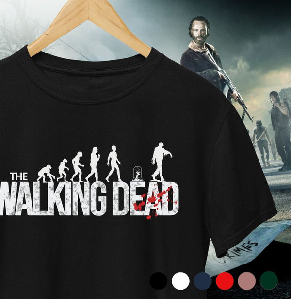 Camiseta The Walking Dead The Zombie Evolution 100% Algodão