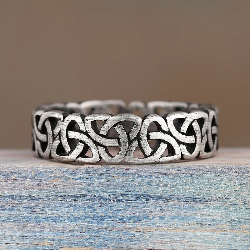 Anel Aliança Viking Nó de Odin