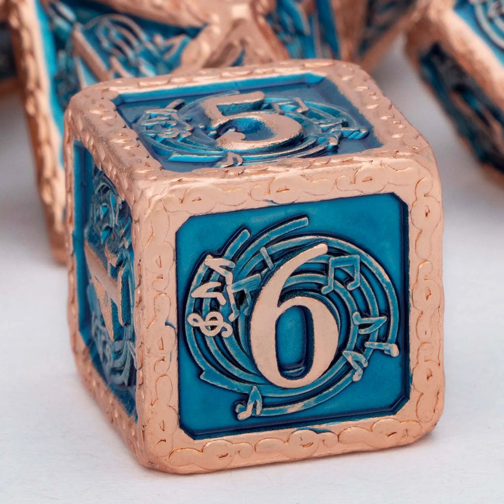Conjunto de Dados RPG Temático Musical Para Bardos