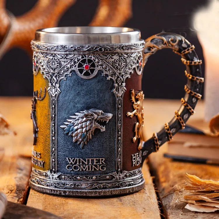 Caneca Game of Thrones Casas Targaryen Stark Baratheon Lannister Greyjoy