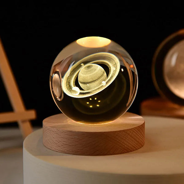 Luminaria Lua 3D, Sistema Solar, Saturno Presente Para Namorados