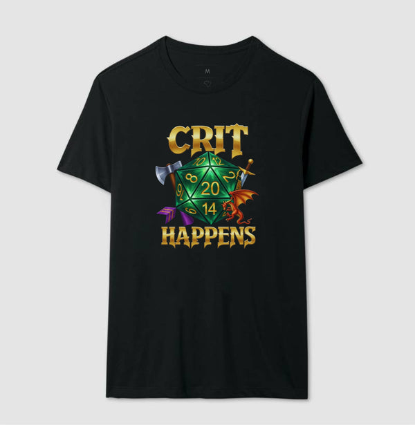 Camiseta RPG Crit Happens