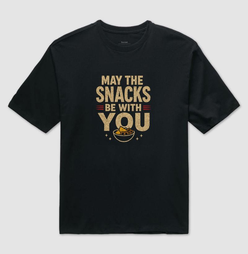 Camiseta May The Snacks Be With You Oversized