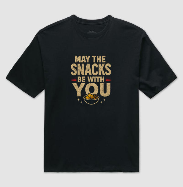 Camiseta May The Snacks Be With You Oversized