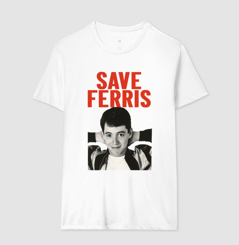 Camiseta Save Ferris Bueller's Day Off 100% Algodão