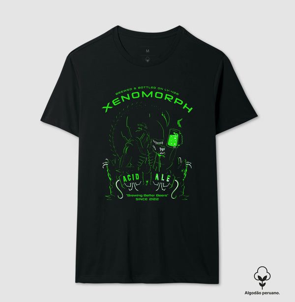 Camiseta Alien Acid Beer Premium Coleção Horror Espacial Algodão Peruano